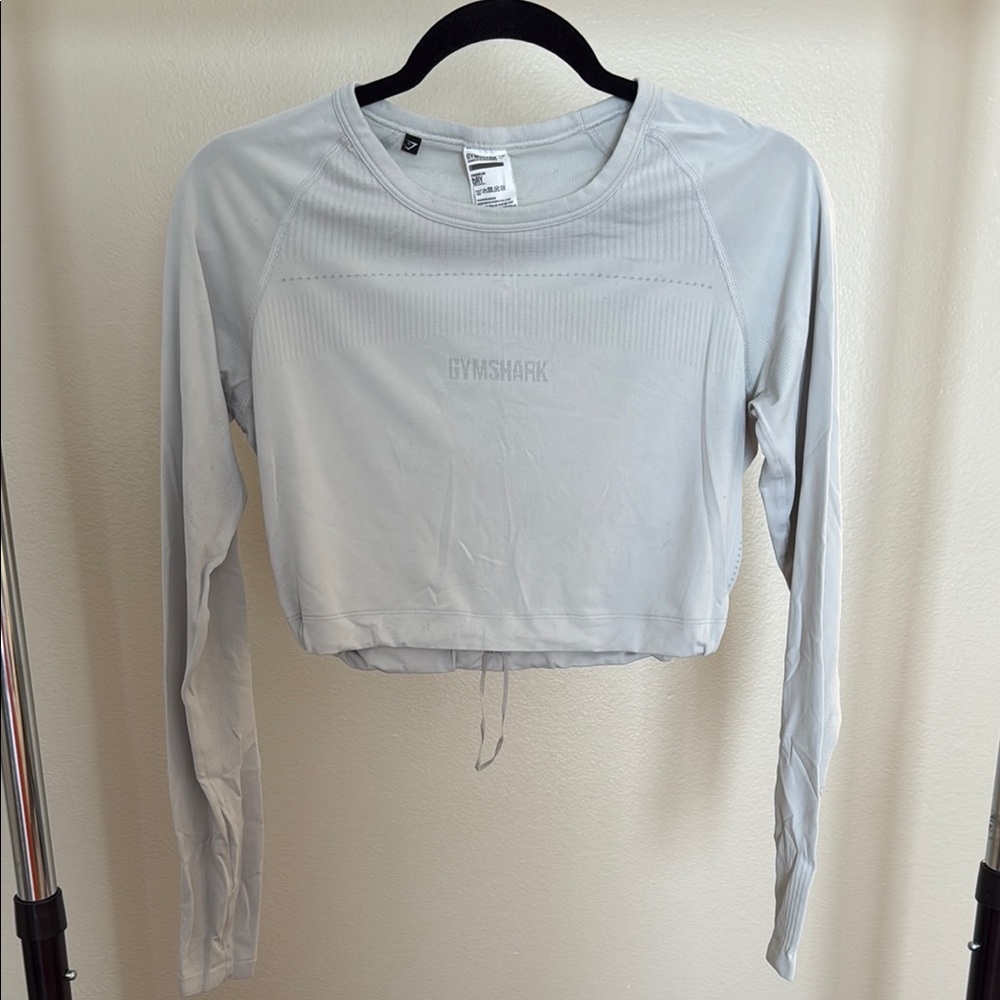 Gymshark Gray Crop Top Fitted T-Shirt